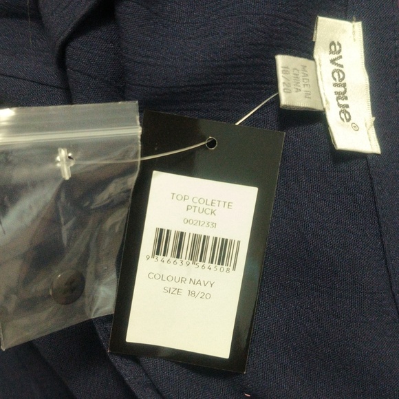 NEW Colette Navy Shirt / Size 2X - Picture 5 of 5